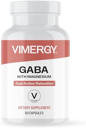 Vimergy GABA with Magnesium Supplement for Calm, 60 Capsules and Servings