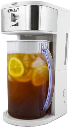 Homecraft 3-Quart Iced Coffee and Tea Maker with Filter Basket, Flavor Enhancer, Adjustable Brew Strength, Black