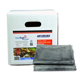 AquaTough 15 Feet x 15 Feet 45 Mil Pond and Water Garden Liner - Durable EPDM Rubber Easy to Install - Black - Koi Fish and Plant Friendly - Resists