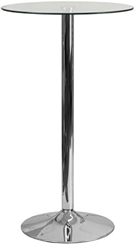 Flash Furniture 23.5 in Glass Round Table | Chrome Base