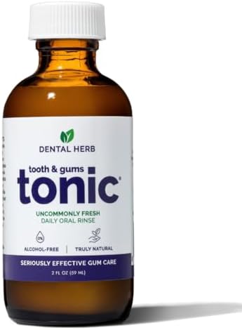 Tooth & Gums Tonic Herbal Mouthwash Oral Rinse 18fl oz, Dental Herb Company
