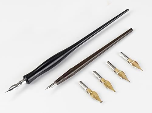 Speedball C-Series Lettering Pen Set, Left-handed - 1 Penholder w/ 6 Nibs
