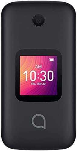 Alcatel GO FLIP 3 Black 4GB 4052W (GSM Unlocked) Flip Phone - For Senior Easy Use (Renewed)