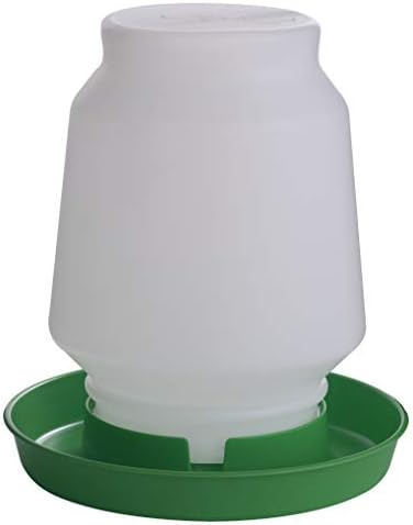 Little Giant® Complete Plastic Poultry Fount | Heavy Duty Plastic Gravity Fed Water Container Jar | Waterer for Chickens, Turkeys, Ducks & More | Made in USA | 1 Gallon | Red