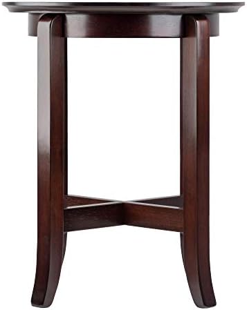 Winsome Toby Round End Table | Small Practical and Elegant Round Table for Bedroom, Den, or Living Room, Furniture Essentials for New Homes