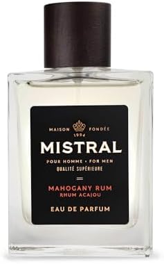 Mistral Bourbon Vanilla Eau de Parfum for Men, Men's Cologne, 3.4 Oz | Warm & Sweet Masculine Scent with Vanilla, Patchouli & Sandalwood, Cruelty-Free, Long-Lasting Perfume, Made in France
