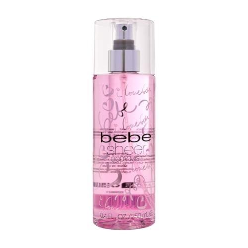 Bebe Sheer Eau de Parfum Spray for Woman - Long Lasting Amber Floral Womens Fragrance - Notes of Citrus Cocktail, Pink Peony and Sandalwood Perfume for Women - 3.4 oz