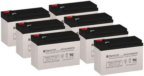 SigmasTek SP12-9 - 12V 9AH F2 SLA Battery - Replaces: Universal Power UB1290 (40748), UB1280HR (D5785), B&B Battery BP8-12, HR9-12, Vision CP1290, Yuasa NP9-12
