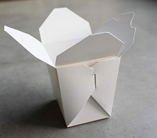 50 pack 16oz chinese white take out paper box,Noodle Take Out Food collapsible Container
