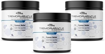 Real Science Nutrition Tremor Miracle - Essential Tremor Herbal Supplement Powder for Hands, Legs, Feet, Head Tremors (13.4 Oz, Grape Flavor) (3)
