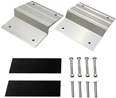 MaxxHaul Aluminum Ramp Top Kit 2 Pack Turns 2x8 Boards into Utility Loading Ramps 1400 lb Capacity with Non‑Skid Surface and Tailgate Protective Pads (80439)