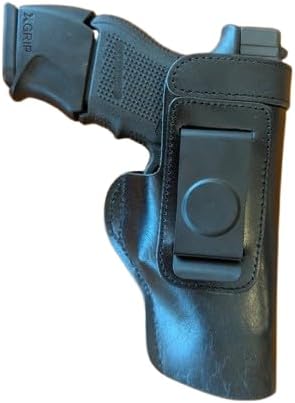 The Ultimate Leather IWB Holster - Fits S&W M&P Shield - Glock 17 19 22 23 32 33 44 / Springfield XD & XDS/Walther P99 & All Similar Handguns - Right Handed'-Black