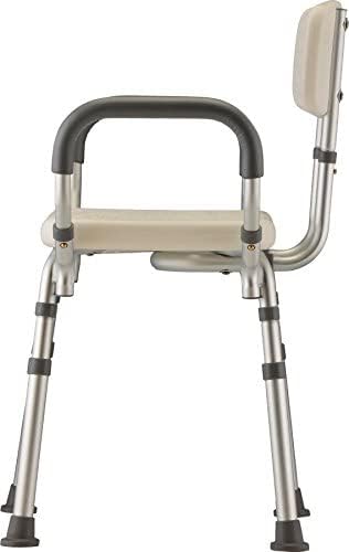 NOVA Medical Products Bath & Shower Seat with Arms and Back, White, 8 Pound