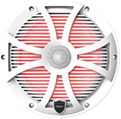 wet sounds | REVO 8-SWW | High Output Component Style 8" Marine Coaxial Speaker with RGB Backlighting and Enclosed White SW Grille