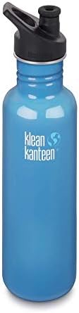 Klean Kanteen Stainless Steel Bottle with 3.0 Sport Cap (Channel Island, 18-Ounce)