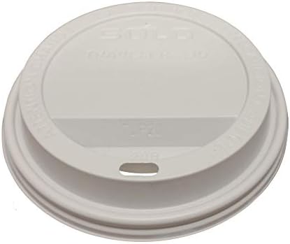 SOLO Cup White Traveler Drink-Thru Lid. Fits 10 Ounce Squat and 12, 16, 20 and 24 Ounce Solo Brand Hot Beverage Cups. 100 Pack