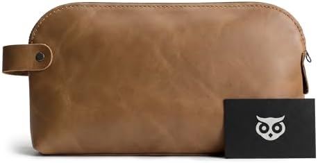 Hide & Drink, Large Rustic All Purpose Utility Bag for Cords & Chargers, Travel Bag, Multi-Purpose Bag, Full Grain Leather
