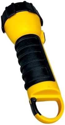 Dorcy 41-2521 Water Resistant Battery Powered Floating LED Flashlight with Carabiner Clip, Ideal for Camping and Outdoors, Bright Yellow