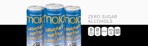 MOJO Coconut Water + Mango, Hydration, Electrolytes, Non-GMO, 11.1 oz, 12 Pk