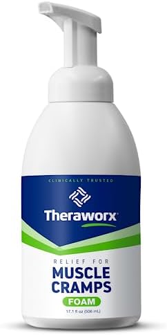 Theraworx Muscle Cramps Relief Foam with Magnesium Sulfate, 7.1oz (1 Count) | Clinically Trusted, Fast-Acting Muscle & Leg Cramp Relief, Made with Magnesium Sulfate. Paraben-Free, no mess or strong odor.