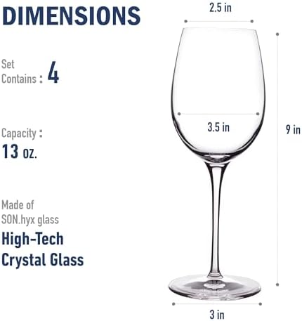 Luigi Bormioli Crescendo Bourgogne Wine Glasses - Clear, Set of 4