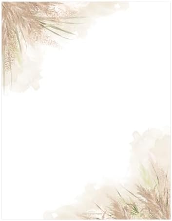 Great Papers! Lush Greenery Letterhead / 80 Floral Sheets 8.5" x 11" Beautiful Watercolor Botanical All Occasion Letter Paper