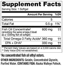 Finest Nutrition Half-the-Size Fish Oil 1200 mg, Softgels, 200 ea