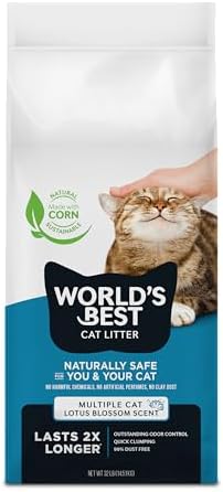 World's Best Cat Litter Lotus Blossom Scented, Odor Control, 32 lb Bag