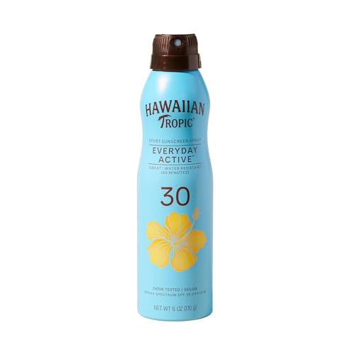 Hawaiian Tropic Island Sport Sunscreen Spray, Clear Coconut, 6 Ounce