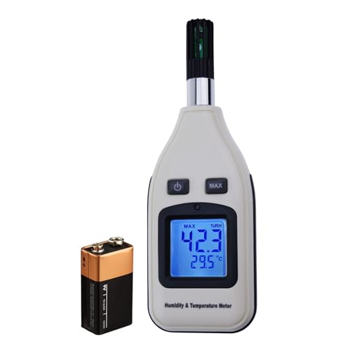 Handheld Digital Humidity & Temperature Meter 0~100% RH/ -30~70°C (-22~158°F) LCD Display Backlight Moisture Thermo Hygrometer Thermometer Small