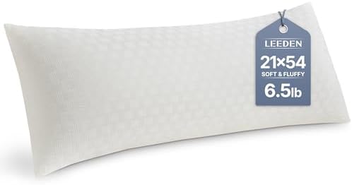 Leeden Body Pillow Insert 20 x 54 for Side Sleepers White Support