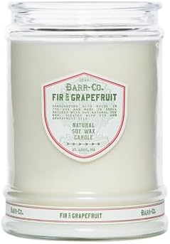 Barr-Co. Fir & Grapefruit Glass Tumbler Candle, 20 oz | Woody Citrus Scent, Long Burning Soy Wax Candle, Scented Candles for Home, Bathroom & Office, 120-Hour Burn Time