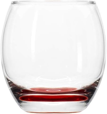 Red Co. Large 16 oz Multicolored Drinking Glass Set of 6 for Water, Beverage, Cocktail, Mixed Drinks