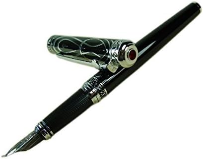 Duke Fude Nib Fountain Pen Medium to Broad Nature Mother Pearl on Cap with Pen Pouch sketching Art Drawing Signature Calligraphy Pen Case Set
