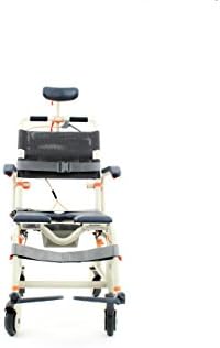 ShowerBuddy SB3T Roll in Bath Shower Commode Chair with Tilt | Adjustable Height With Swing Away Footrests and Armrests | Perfect Mobility Companion