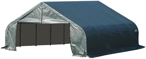 ShelterLogic ShelterCoat 22 x 20 x 1 ft Green Garage Peak