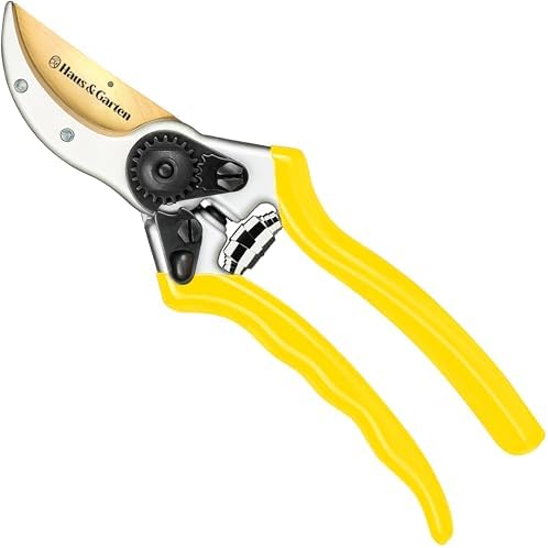 Haus & Garten ClassicPRO 8.5" Professional Premium Titanium Bypass Pruning Shears - Use As Pruners, Garden Shears, Heavy Duty Handheld Pruning Shears For Gardening, Clippers, Pruner Scissor Tool