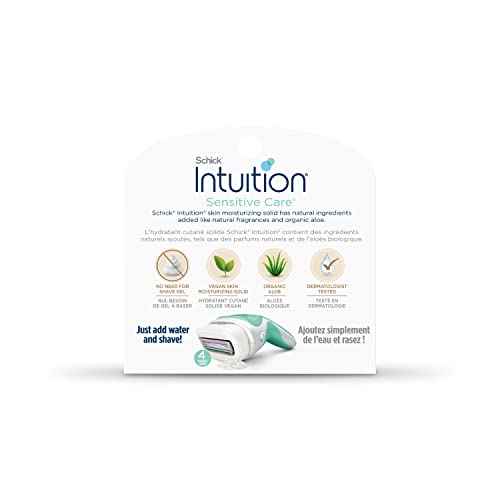Schick Intuition Sensitive Skin Womens Razor Refills with Vitamin E & Aloe, 3 Count