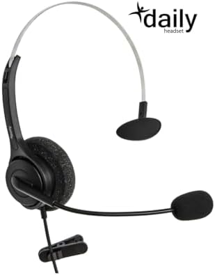 DailyHeadset 2.5 mm Jack Phone Headset On Ear Headphones | Hands Free, landline and cordless phones that are headset ready telephones with a 2.5mm headset port