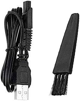 Shaver Charger for Solo Men's Rechargeable Full Body Hair Trimmer Replacement Electric Shaver Charging Cable 5V USB Charger with Cleaning Brush(1 Packs)