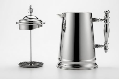 Francois et Mimi Vintage-Style Stainless Steel French Coffee Press, 34-Ounce