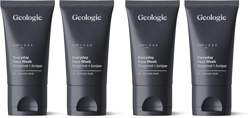 Geologie Daily Face Wash for Sensitive Skin | Fragrance-Free Facial Cleanser for Men & Women | Acne & Oil Control | Non-irritating