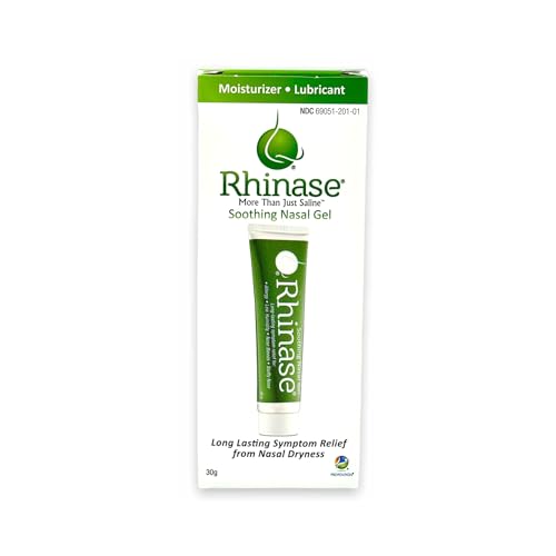 Rhinase Saline Nasal Gel (5 Pack) with 2 Wetting Agents and 2 Salts Allergy Relief Moisturizer - No Steroids no Aloe no Scent…