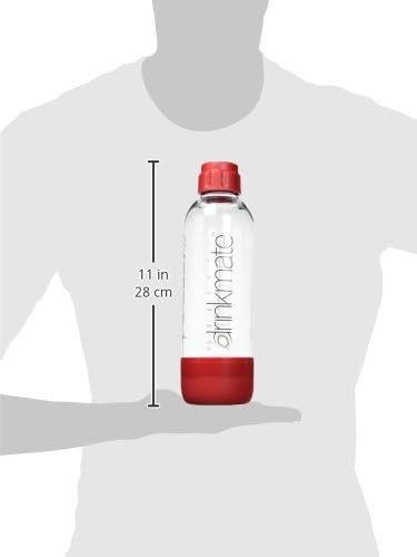 DrinkMate 0.5L Replacement Carbonation Bottles | Compatible with OmniFizz, LUX, and Spritzer | Matte Black, Pack of 2