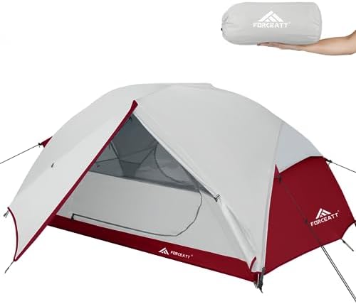 Forceatt Tent for 2 and 3 Person is Waterproof and Windproof, Camping Tent for 3 to 4 Seasons