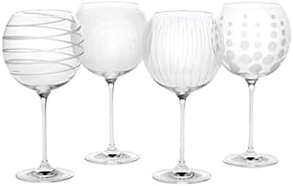 Mikasa Cheers Bordeaux Wine Glass, Set of 4, 24 Ounce, Clear