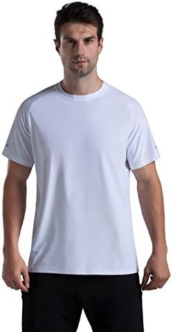 THE GYM PEOPLE Men's Cooling Running Shirts Ice Silk UPF 50+ Workout Tshirt