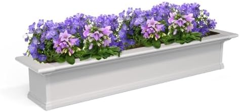 Mayne Yorkshire 5ft Weatherproof Traditional Vinyl Window Box in White