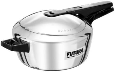 Hawkins Futura Inner Lid Pressure Cooker, Stainless Steel Cooker, Induction Cooker, Pan Cooker, Silver Fss55, 5.5 Liter