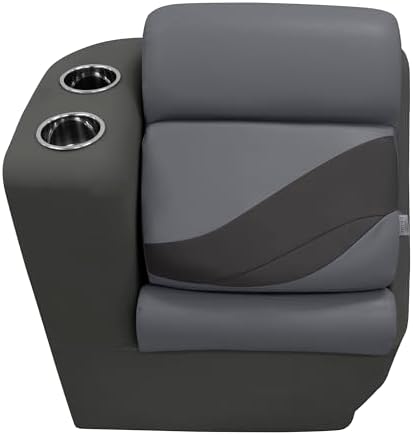 Wise BM13006L-986 Premier Series Pontoon Left Lean Back Recliner, Platinum/Spectra Navy/Cobalt